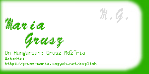 maria grusz business card